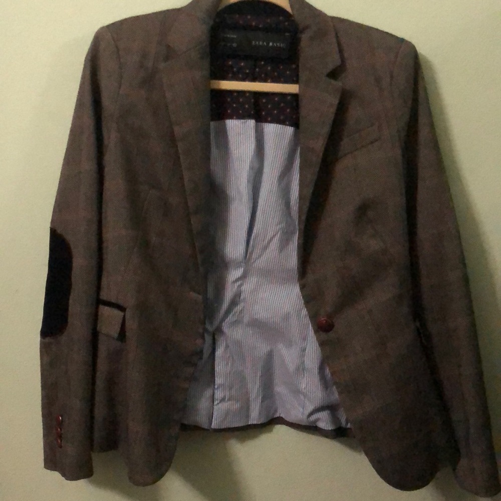 ZARA Blazer with Elbow Patches || Size M